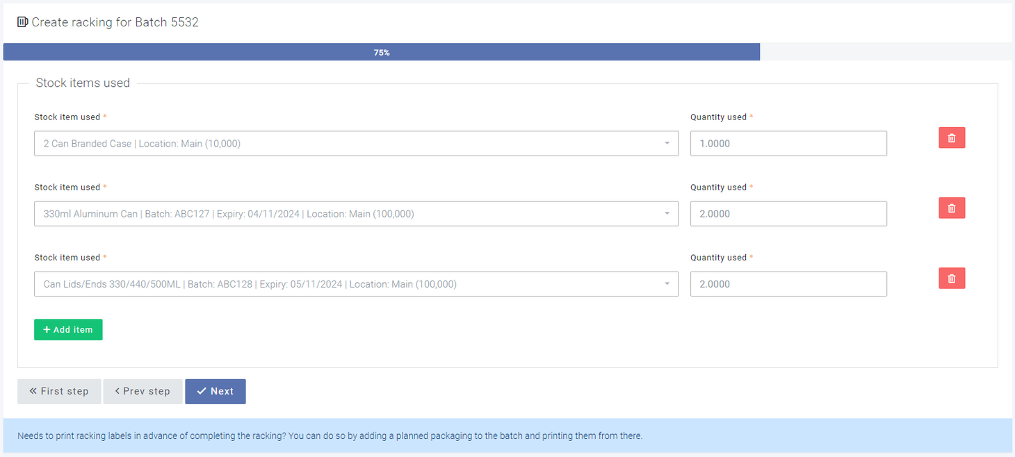 Breww Assigning stock items to products or container types | Breww Documentation
