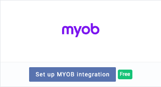 The Set up MYOB integration button on the Accountancy integrations page