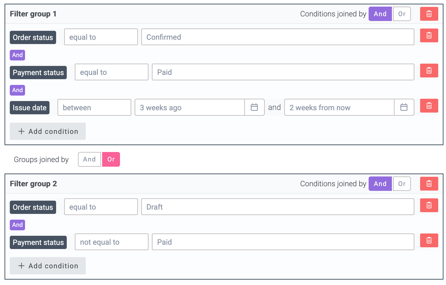 Using the visual filter builder | Breww Documentation